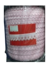 Çamaşır Lastiği Dantelli 1 cm 75 Metre 1 Top Açık Pembe