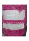 Çamaşır Lastiği Dantelli 1 cm 75 Metre 1 Top Fuşya