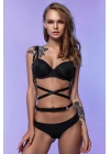 Çapraz Tasarımlı Sırt Detaylı Deri Fantazi Harness 1196