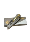 Chongming Cm84 Çakı Titanyum Gold 20 Cm Manuel, Kemerlikli