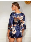 Çiçek Desenli Sabahlık 8330