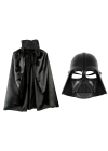Çocuk Boy Yıldız Savaşları Star Wars Darth V Maskesi Ve 90 Cm Pelerin Seti Siyah