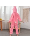 Çocuk Tavşan Kostümü Pembe Renk 4-5 Yaş 100 Cm