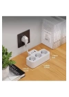 Çoklu Kablolu Priz Yüksek Gerilim Korumalı 3’lü Priz 1x Usb 2x Type-c Çıkışlı Grup Priz Çoğaltıcı Siyah