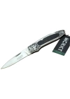CRKT CR 0128 KHV Kamp Çakı 18 cm - Metal Desenli Sap, Kılıflı, Kutulu