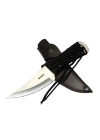 Crkt Scrub Fixed 2712 WY Kamp / Outdoor Bıçak 22,5cm - İpli Sap, Deri Kılıflı