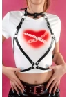 Crop, Bluz, Elbise Üzeri  Choker Detaylı Giysi Kemeri - Brf1167