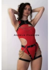 Dansçı Kostüm, Seksi Deri Dansçı Kostüm, Özel Üretim Dans Kostümü - Apft1369