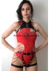 Dansçı Kostüm, Seksi Deri Dansçı Kostüm, Özel Üretim Dans Kostümü - Apft1369