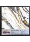 DecoHandy Pvc Yapışkanlı Yer Karosu 30x30cm 4Lü Paket - Beyaz İnci 0,36m2