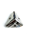 Dekoratif, Kutu, Sandık Köşesi - 35x22 mm, Küçük, Nikel, 100 Adet