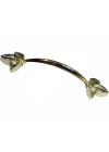 Dekoratif Zamak Yaprak Kulp - 96mm, Sarı, 100 Adet