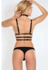 Deri 3 Sıralı Büstiyer Harness - Brf154
