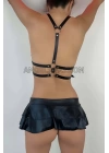 Deri Bacak & Göğüs Harness Takım - Brf89