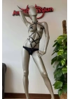 Deri Bayan Fantezi Giyim Body Harness