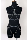 Deri Body Harness, Kadın Deri Fantezi Giyim - Brf1084