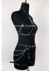 Deri Body Harness, Kadın Deri Fantezi Giyim - Brf1084