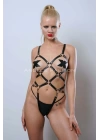 Deri Fantezi Giyim, Vücudu Saran Full Body Harness - Brf811