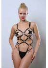 Deri Fantezi Giyim, Vücudu Saran Full Body Harness - Brf811