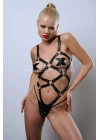 Deri Full Body Harness, Kadın Harness Modelleri - Brf542
