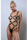 Deri Full Body Harness, Kadın Harness Modelleri - Brf542