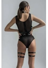 Deri Jartiyer, Seksi Bayan İç Giyim Jartiyer Harness - Brf972