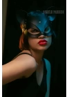 Deri Kedi Maskesi - Deri Maske - Seksi Maske - Brf558