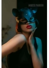 Deri Kedi Maskesi - Deri Maske - Seksi Maske - Brf558
