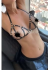 Deri Sütyen, Fantazi Sütyen Deri Harness - Brf111