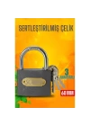 DKTT Çelik Asma Kilit 60 MM 3 anahtarlı Sonax Design