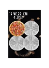 DKTT Delikli Pizza Lahmacun Tepsisi Çelik 17 ve 22 CM 4 lü SET