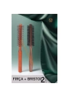 DKTT Fön ve Tarama Fırçası Ahşap 2 li SET