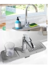 Elastik Mutfak Banyo Musluk Matı Düzenleyici Kaydırmaz Taban Organizer Lavabo Kenar Matı