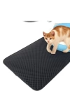 Elekli Kedi Tuvalet Önü Paspası - Siyah
