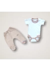 Erguvan Taç Nakışlı %100 Cotton Antibakteriyel Kız Bebek 10lu Zıbın Takımı Hastane Çıkışı
