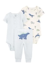 Erkek Bebek Body Pantolon Set 3lü Paket  Renkli