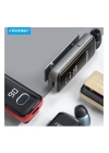 F580 Dijital Göstergeli Makaralı Titreşimli Bluetooth Kulaklık Mavi