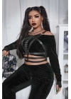 Fantazi Deri Göğüs Harness, Kadın Göğüs Üzeri Harness - Brf955