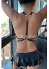 Fantazi Deri İç Giyim Seksi Göğüs Harness - Brf108