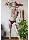 Fantazi Deri Jartiyer Ve Göğüs Harness Takım - Brf272