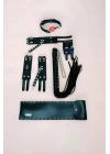 Fantazi Kırbaç Takım 4lü Set, El - Ayak Kelepçesi, Kırbaç, Ağız Topu - Brf1306