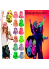 Farklı Desenlerde Plastik Neon Uv Işık Parti Şapkası 1 Adet