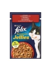 Felix Sensations Taze Jöle İçerisinde Domates Soslu Sığır Etli Yetişkin Konserve Kedi Maması 85 Gr