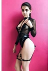 Fiyonklu Seksi Jartiyer Harness Takım - Brf276