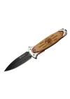 Fs 11032 Kahverengi Kurtarma / Kamp Çakısı 20cm - Kartal İşlemeli Ahşap Sap, Kemerlikli, Cam Kırma Aparatlı