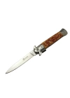 Fs 12461 Kahverengi  Çakı 23cm - Ejder İşlemeli Sap, Kemerlikli, Arkadan Tetikli