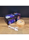 Gezegen Dünya Tasarımlı Usb&039li Dönen Cam Küre