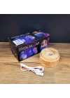 Gezegenler Tasarımlı Dönen Cam Küre