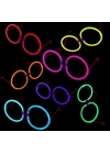 Glow Stick Parti Gözlüğü Glow Partisi Yuvarlak Şekilli Fosforlu Gözlük 6 Adet