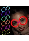 Glow Parti Gözlüğü Glow Partisi Yulak Şekilli Fosforlu Gözlük 6 Adet